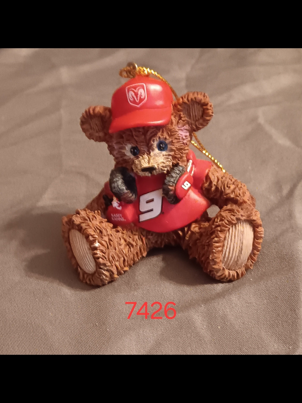 Kasey Kahne Bear Christmas Ornament